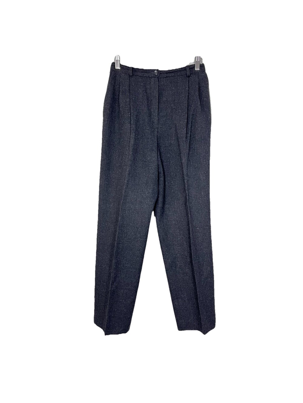 Pendleton Women’s 10 Petite Gray Wool Pleated Trousers Office Workwear Pants USA